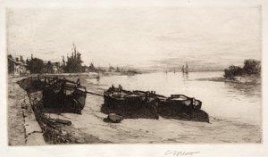 Sárcsónakok a Temzén, 1883.