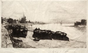 Sárcsónakok a Temzén, 1883.