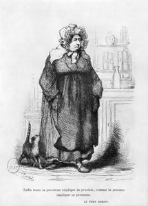 Madame Vauquer, illusztráció Honore de Balzac (1799-1850) „Le Pere Goriot” című művéből