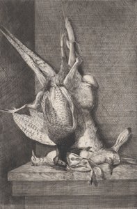 Vadásztrófea vadmadárral és nyúllal, 1850-1900. alkotó: Charles Alphonse Deblois