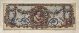Dizájn egy kanapé gobelinüléséhez, 1721. alkotó: Charles Antoine Coypel