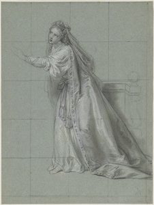 Tanulmány egy balra fordult nőről (Rodugune) alkotó: Charles Antoine Coypel