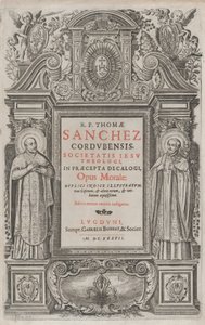 Az „Opus morale in the Precepts of the Decalogue” címlapja, 1637.