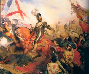 "IV. Henrik király az ivryi csatában", Charles von Steuben báró festménye alkotó: Charles Auguste Steuben