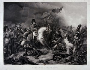 Napóleon (1769-1821) a waterlooi csatában, 1815 (mezzotint)