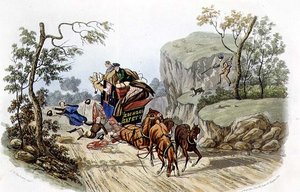 "A legjobb kinevezett edzőkkel balesetek történnek!", metszett R.G. Reeve (fl.1811-37) pub. írta Thomas McLean
