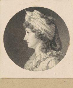 Azonosítatlan nő alkotó: Charles B. J. Févret de Saint Mémin