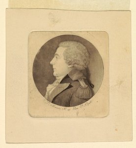 Egy fiatal férfi portréja alkotó: Charles Balthazar Julien Févret de Saint Mémin