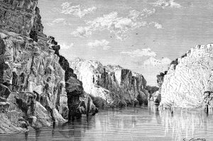 A Márványsziklák szurdoka, India, 1895. alkotó: Charles Barbant