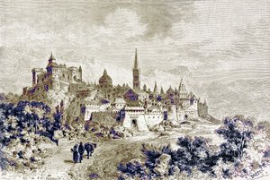Spoleto képe, Victor Duruy „Róma története” című illusztrációja, 1884-ben megjelent (digitálisan javított kép) alkotó: Charles Barbant