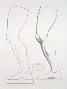Germanicus lába, 25. tábla a Cours du Dessin I. kötetéből: Modeles dapres la bosse, 1868 körül (litho szürke papíron)