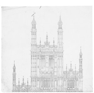 Rajz a Parlamenthez, 1836-40 körül (toll és tinta papíron)