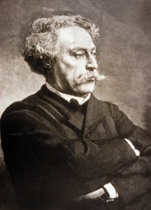 Alexandre Dumas Fils (1824-1895) francia író, Leon Bonnat nyomán (metszet) alkotó: Charles Baude