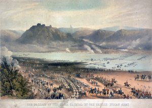 A Chambal folyó áthaladása a brit indiai hadsereg által alkotó: Charles Becher Young