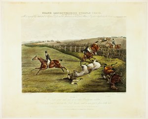 Gazdag jelenet, a Grand Leicestershire Steeplechase-ből alkotó: Charles Bentley