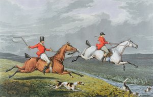 Fox Hunting: Full Cry, 1828 (kézzel színezett akvatinta)