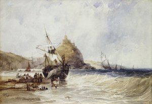 Poháralátét kirakása a Szent Mihály-hegy alá, alkotó: Charles Bentley