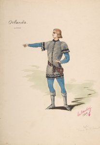 Jelmeztervezés Orlando számára, 1889.