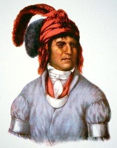 Ledagie, a Creek nép főnöke, egy 1825-ös festményről (színes litó)