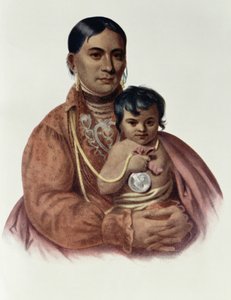 Do-Hon-Go, egy Osage Woman, illusztráció: „The Indian Tribes of North America, Vol.1”, Thomas L. McKenney és James Hall, pub. írta John Grant