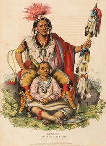 KEOKUK. A SACS ÉS FOXES FŐNÖKE, az Észak-Amerika indián törzseinek története című könyvből. alkotó: Charles Bird King