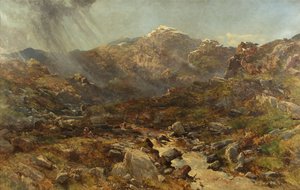 A Nant Francon vezetője, Capel Curig, Észak-Wales (olaj, vászon)