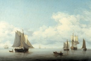 "Tengeri táj hajózással", 1743-1759 alkotó: Charles Brooking
