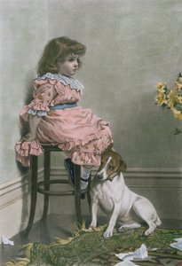 In Disgrace, mezzotint F. Stacpoole, kézzel színezett, kocsma Thomas McLean, 1887 alkotó: Charles Burton
