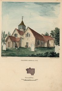 Tooting templom délnyugati nézete alkotó: Charles Burton