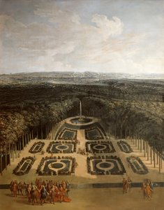 XIV. Lajos sétánya a Nagy Trianon kertjében alkotó: Charles Chastelain
