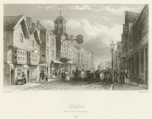 Guildford, High Street, keletre nézve, 1840