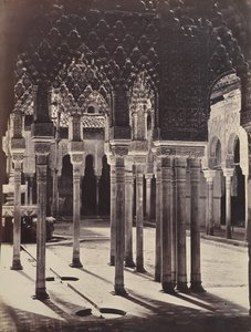 [The Lion Court at the Alhambra, Beeath of the Portico Temple], 1862.
