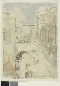 Utca Sevillában alkotó: Charles Edward Conder