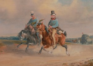 Jelenet az úton Franciaországban alkotó: Charles Cooper Henderson
