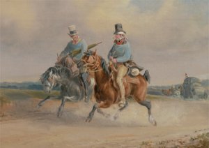 Útitársak, avagy Jelenet az úton Franciaországban (olaj, vászon) alkotó: Charles Cooper Henderson