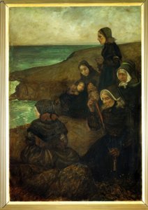 Au Pays de la Mer – A tenger országa – triptichon, jobb oldali panel: Akik maradnak