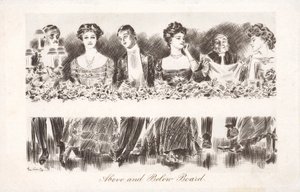 Tábla felett és alatt (litho) alkotó: Charles Dana Gibson