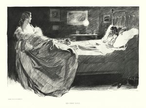 Első szerelme (litográfia) alkotó: Charles Dana Gibson