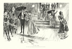 Szökőévben (litográfia) alkotó: Charles Dana Gibson