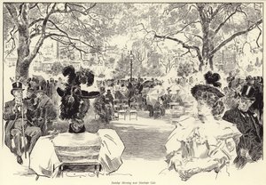 Vasárnap reggel a Stanhope Gate közelében, a Hyde Parkban alkotó: Charles Dana Gibson