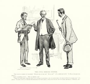 A közszolgálati rendszer (litho) alkotó: Charles Dana Gibson