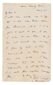Autogram levél aláírva alkotó: Charles Darwin