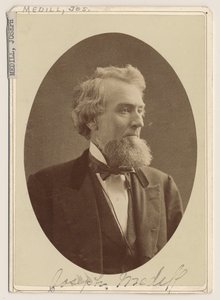 Joseph Medill portréja, 1876 körül alkotó: Charles Delevan Mosher