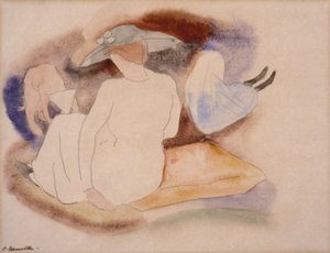 (Kalapos nő és 2 figura) alkotó: Charles Demuth