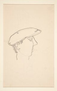 A férfi dohányzás vezetője (recto); Nő esernyővel (fordítva) alkotó: Charles Demuth