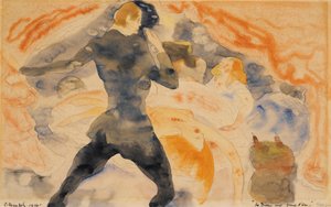 Honore de Balzacs Az aranyszemű lány, 1916 (wc és ceruza papíron) alkotó: Charles Demuth