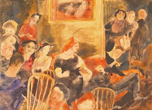 Illusztráció a társadalomról, 1919 (wc és ceruza papíron) alkotó: Charles Demuth