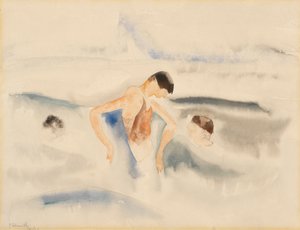 Három figura a vízben (wc papíron) alkotó: Charles Demuth
