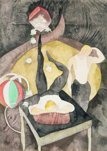 Két Acrobat Zsonglőr, 1916 (wc papíron) alkotó: Charles Demuth