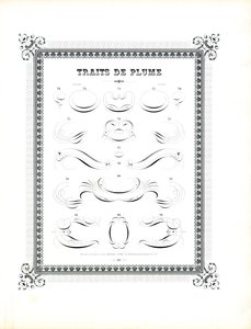 Nagy formátumú kalligráfiai tollvonások (nyomtatás)